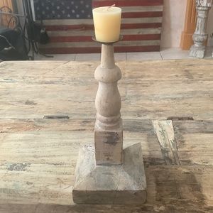 Creative Co-Op wooden candle stick